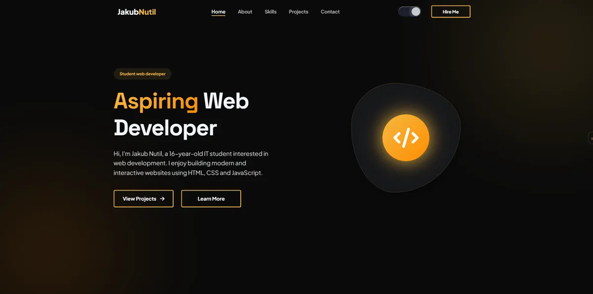Náhled webu Portfolio JN